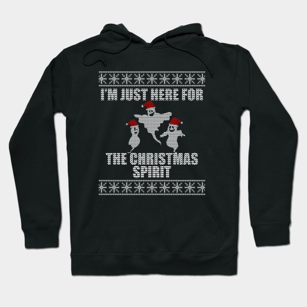 I'm Just Here For The Christmas Spirit Hoodie by LunaMay